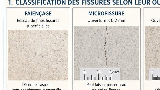 Classification des fissures de façade selon leur ouverture