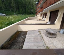 Application de la peinture de façade D3 siloxane à Tignes