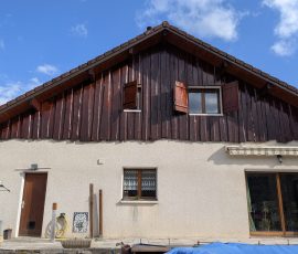 Bardage bois rénové lasure – résultat final Traize Savoie
